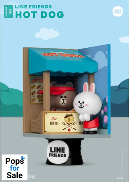 Figure (DS-105) Hot Dog Close Box - Line Friends Figure