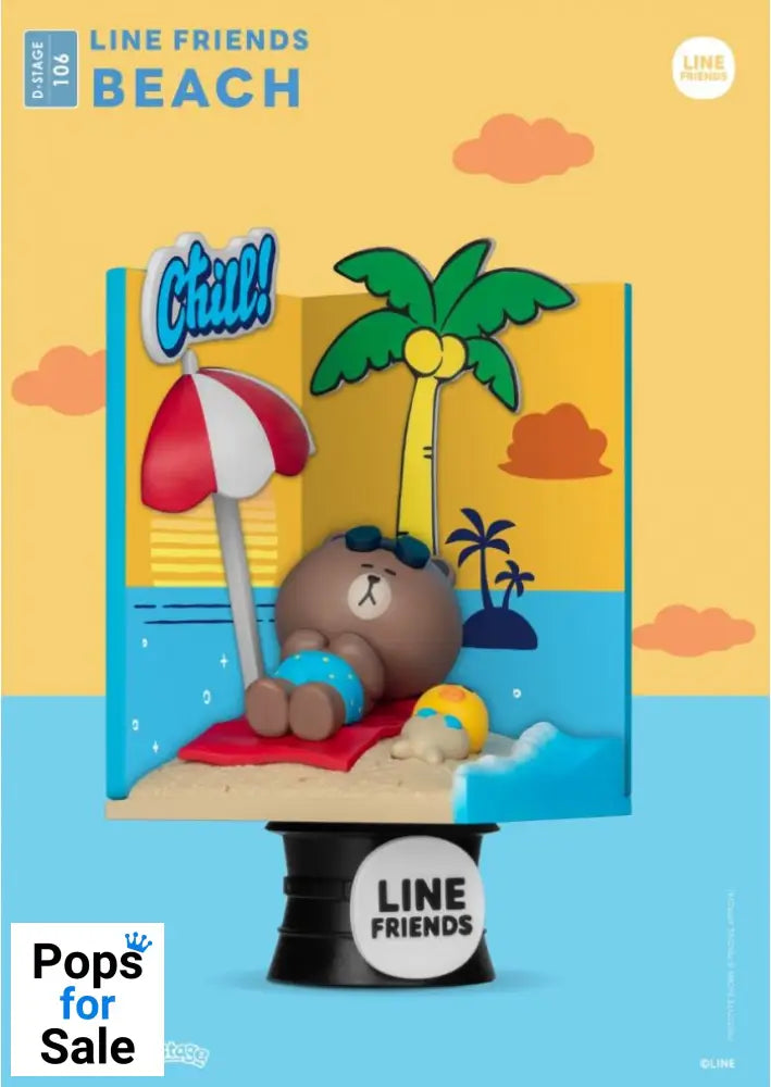 Figure (DS-106) Beach Close Box - Line Friends Figure