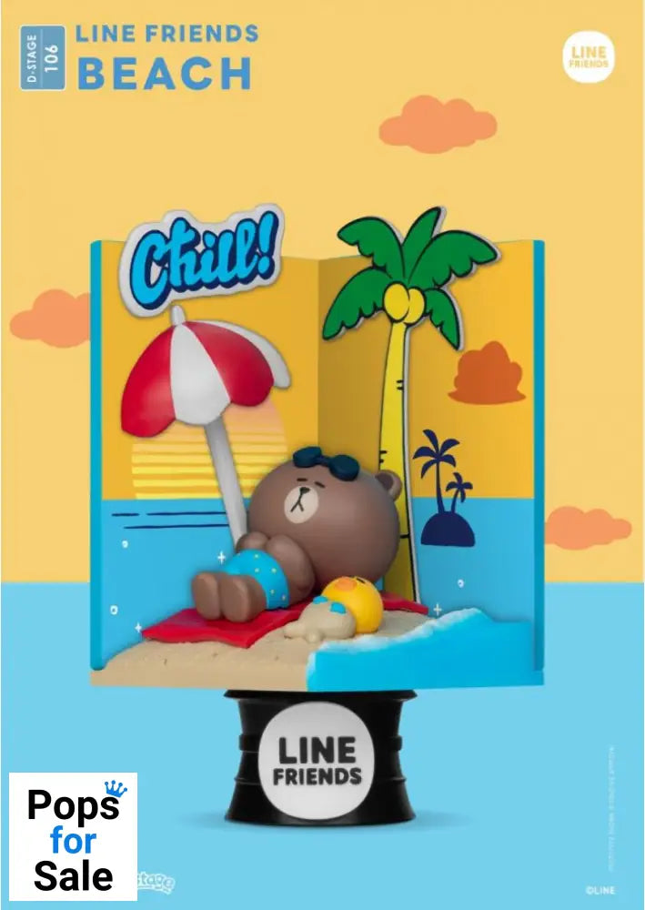 Figure (DS-106) Beach Close Box - Line Friends Figure