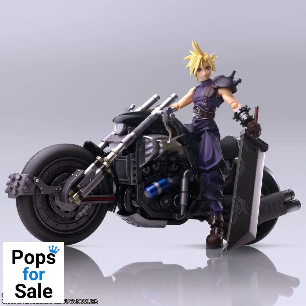 Final Fantasy VII Bring Arts Action Figure and vehicle Cloud Strife & Hardy-Daytona 15 cm