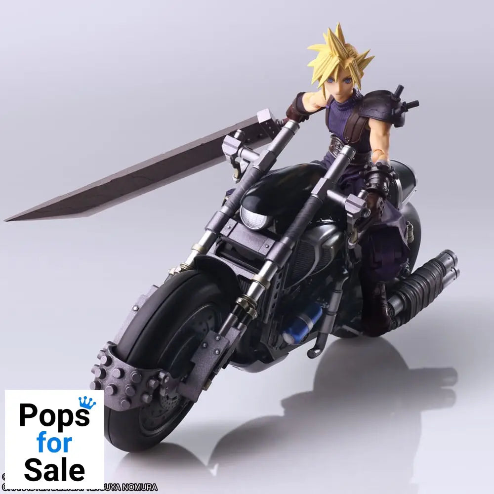 Final Fantasy VII Bring Arts Action Figure and vehicle Cloud Strife & Hardy-Daytona 15 cm Action figures