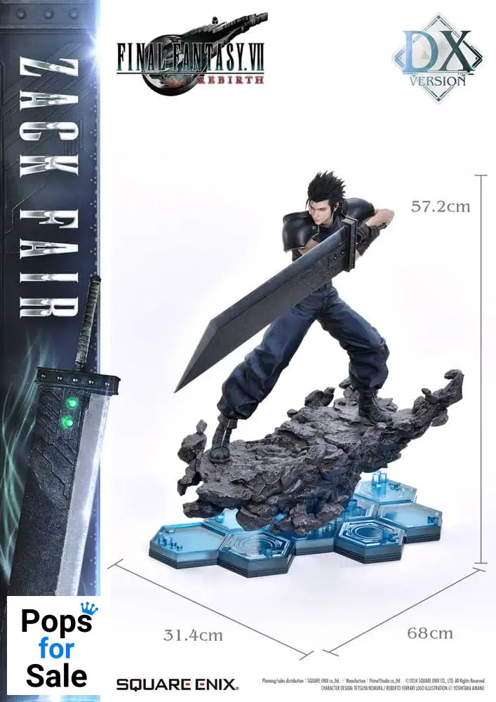 Final Fantasy VII Rebirth Statue 1/4 Zack Fair Deluxe Ver. 57 cm