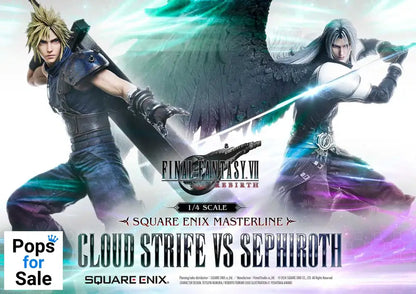 Final Fantasy VII Rebirth Statues 2-Pack 1/4 Cloud Strife vs Sephiroth 69 cm