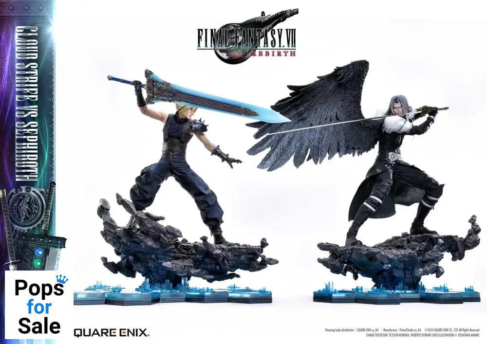 Final Fantasy VII Rebirth Statues 2-Pack 1/4 Cloud Strife vs Sephiroth 69 cm Statues