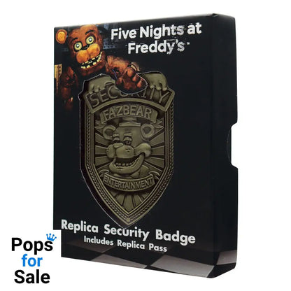 Five Nights at Freddy´s Replica Security Badge Antique Brass Edition