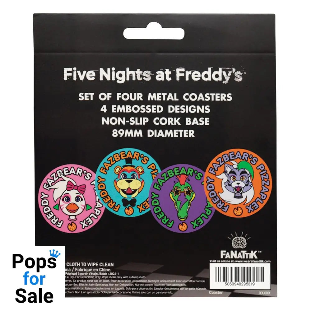 Five Nights at Freddy's Coaster 4-Pack Printed Drinks