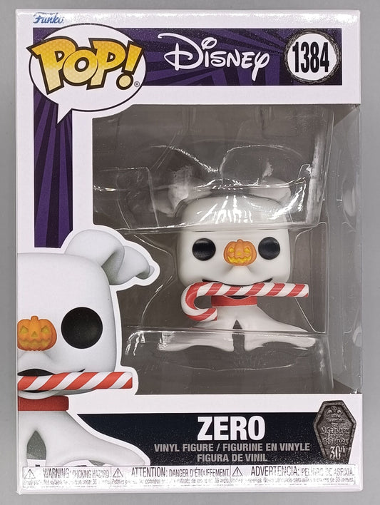 1384 Zero w/Candy Cane - Disney The Nightmare Before Christmas Funko POP - Brand New