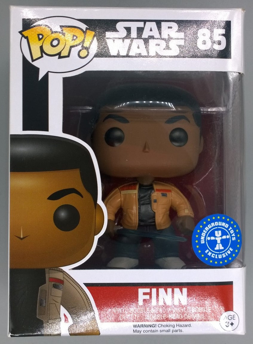 85 Finn (w/ Lightsaber) Star Wars The Force Awakens Funko POP - Brand New