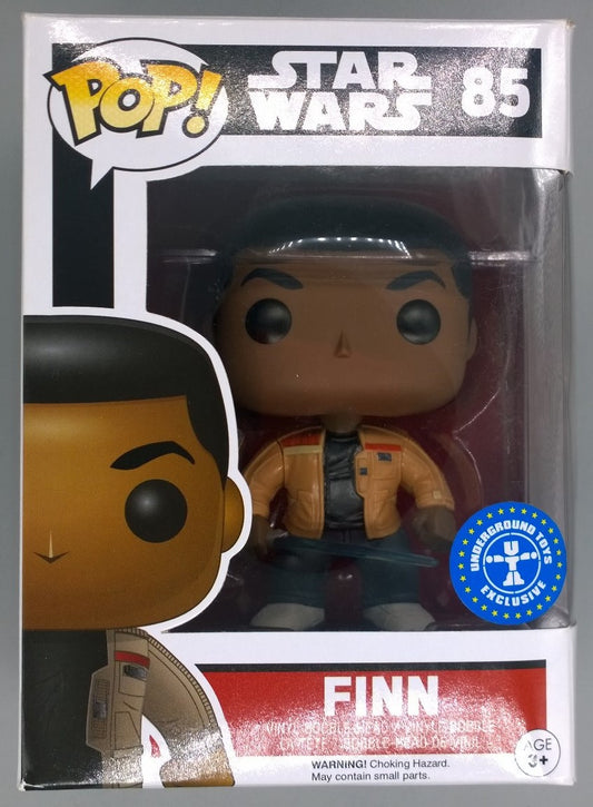 85 Finn (w/ Lightsaber) Star Wars The Force Awakens Funko POP - Brand New
