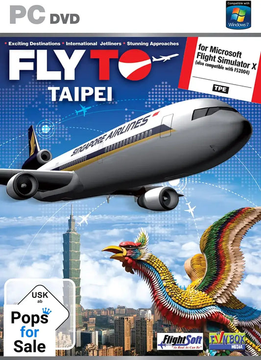 Fly To Taipei Add-On for FS 2004 and FSX (PC DVD)