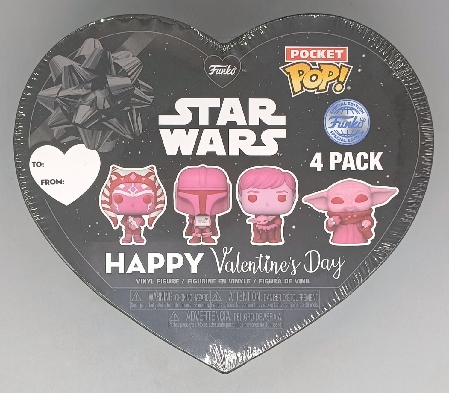 Funko Star Wars Pocket Pop! 4 Pack Happy Valentine's Day Heart Shaped Gift Box - [New]
