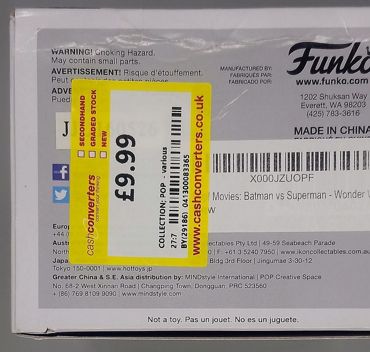 #86 Wonder Woman - DC Batman vs Superman - Box Damaged Funko POP