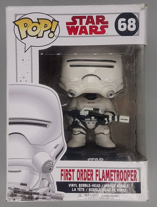 #68 First Order Flametrooper (Last Jedi) - Star Wars Damaged Box Funko POP