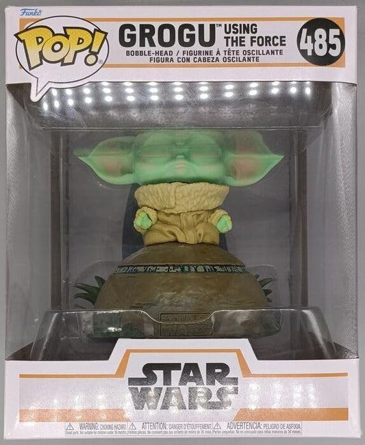 485 Grogu (Using the Force- Lights up) Deluxe - Star Wars Funko POP - Box Damaged