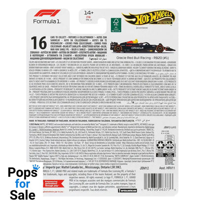 Formula 1 Hot Wheels Premium Diecast Vehicle 1/64 Oracle Red Bull Racing RB20 (#1) (Max Verstappen 2024)