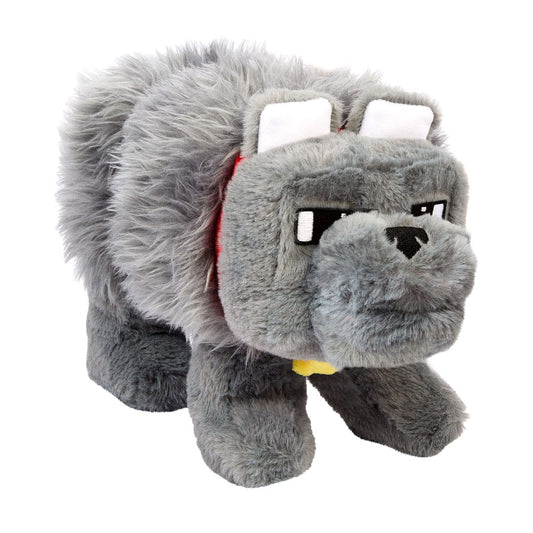 A Minecraft Movie Plush Figure Dennis the Wolf with Sound 20 cm New
