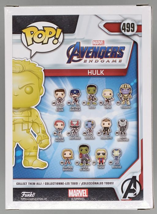 499 Hulk (w Gauntlet Yellow) Chrome Marvel Avengers Funko POP - Box Damaged