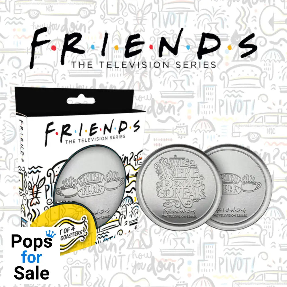 Friends Set of 4 Embossed Metal Coasters Coasters