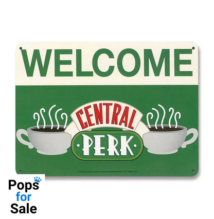 Friends Tin Sign Central Perk Welcome 15 x 21 cm