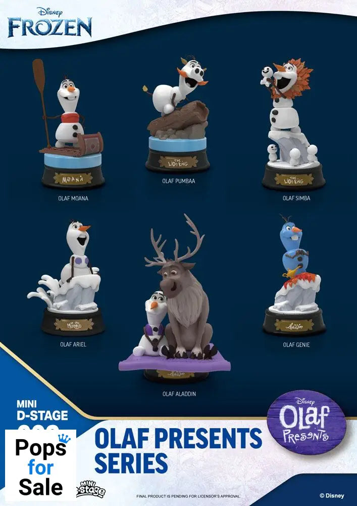 Frozen Mini Diorama Stage Statues 6-pack Olaf Presents 12 cm
