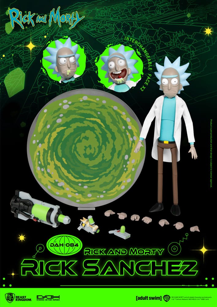 Rick and Morty Dynamic 8ction Heroes Action Figure 1/9 Rick Sanchez 23 cm - [NEW]