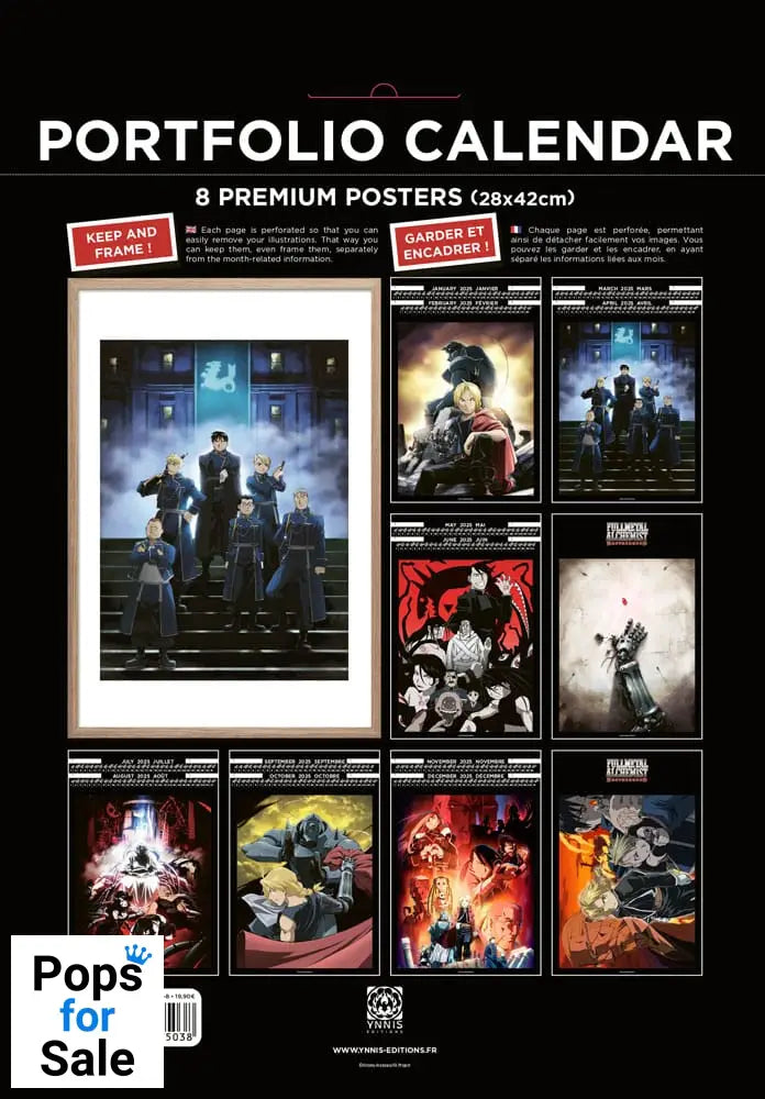 Fullmetal Alchemist Portfolio Calendar 2025 *English Version*