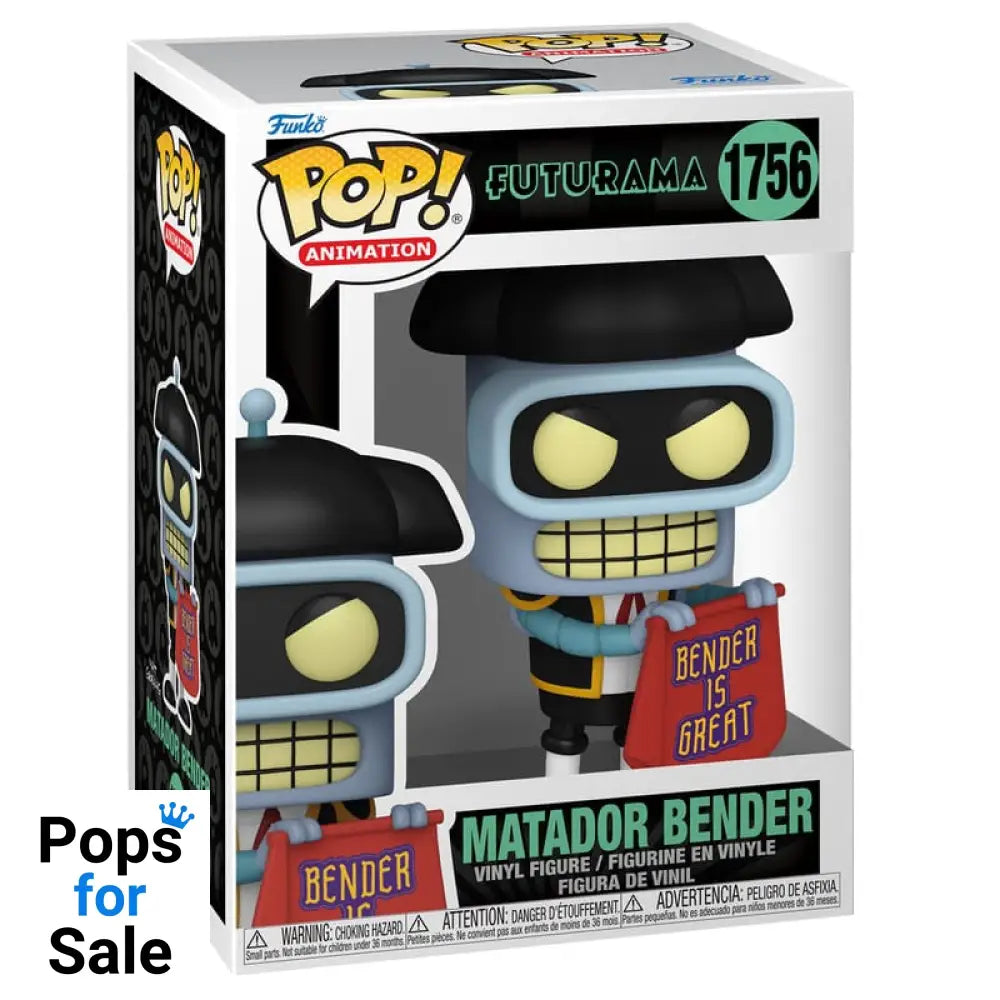 Futurama Pop! Animation Vinyl Figure Bender (Matador) 9 cm