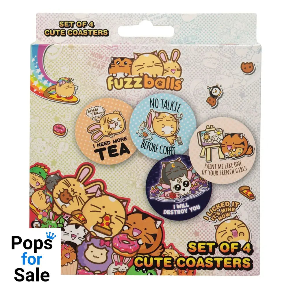 Fuzzballs Coaster 4-Pack