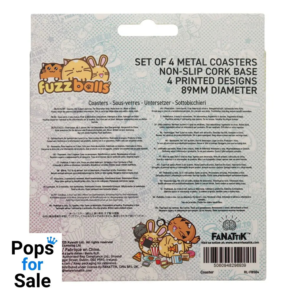Fuzzballs Coaster 4-Pack