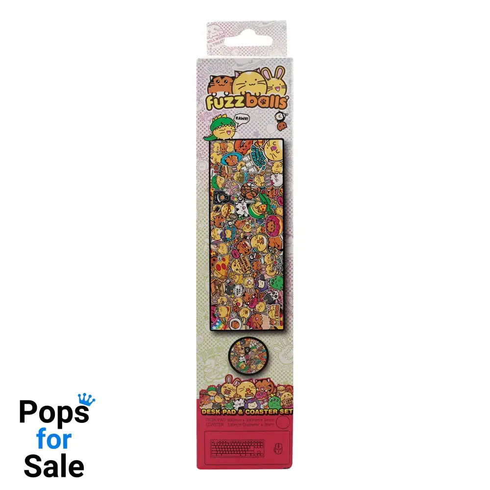 Fuzzballs Desk Pad & Coaster Set