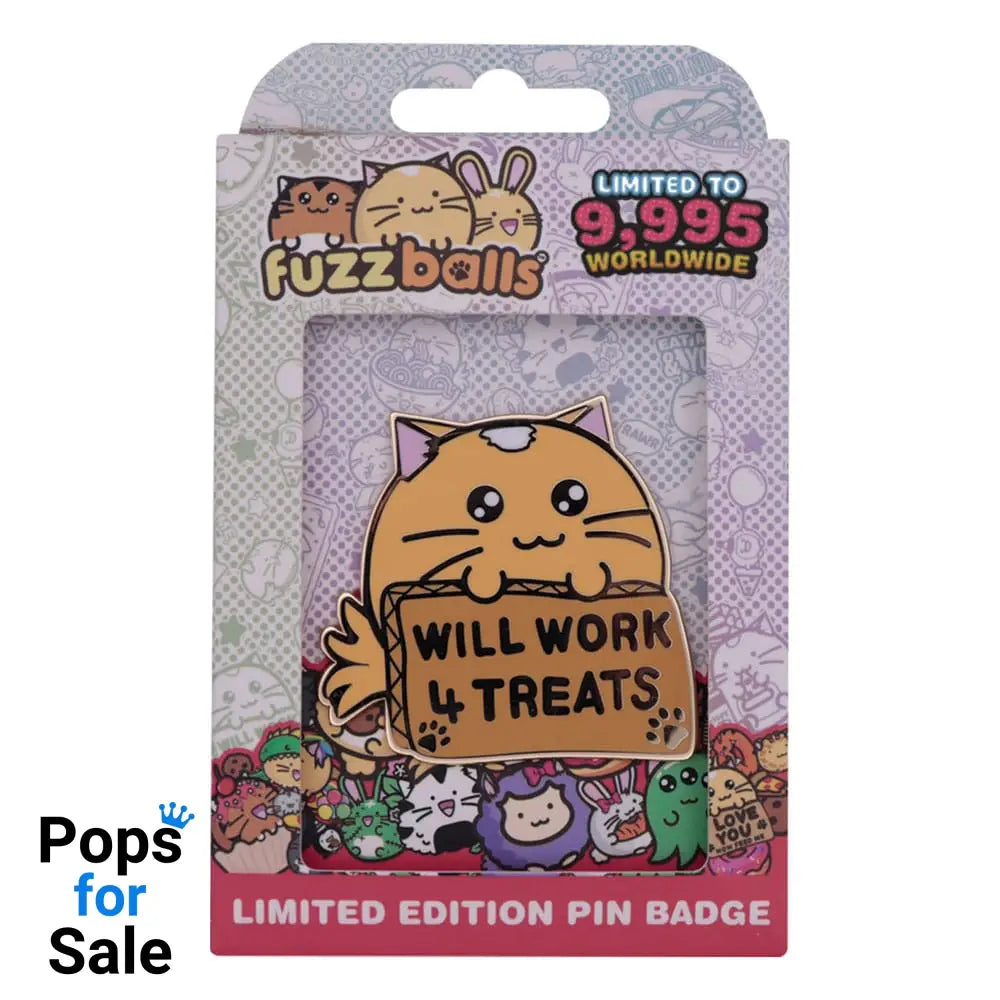 Fuzzballs Pin Badge Whisky Will Work 4 Treats Limited Edition