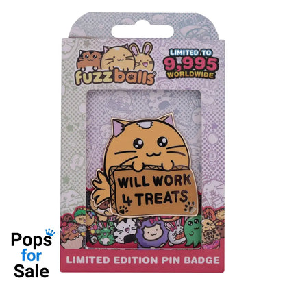Fuzzballs Pin Badge Whisky Will Work 4 Treats Limited Edition