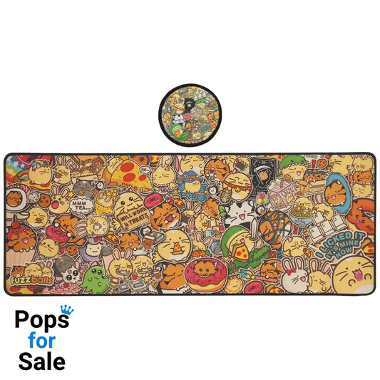 Fuzzballs XL Desk Pad and Coaster Set