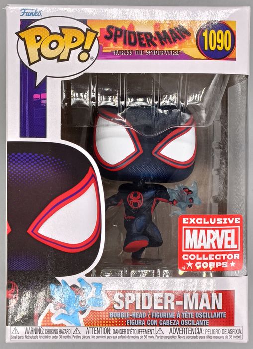 #1090 Spider-Man (w/ Electricity) Marvel Spider-Verse Box Damaged Funko POP