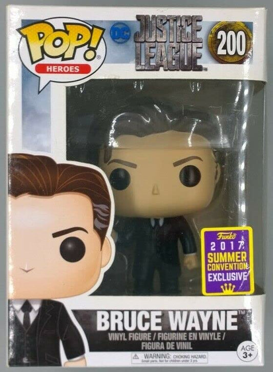 200 Bruce Wayne - Justice League - 2017 Con - Funko POP - Box Damaged