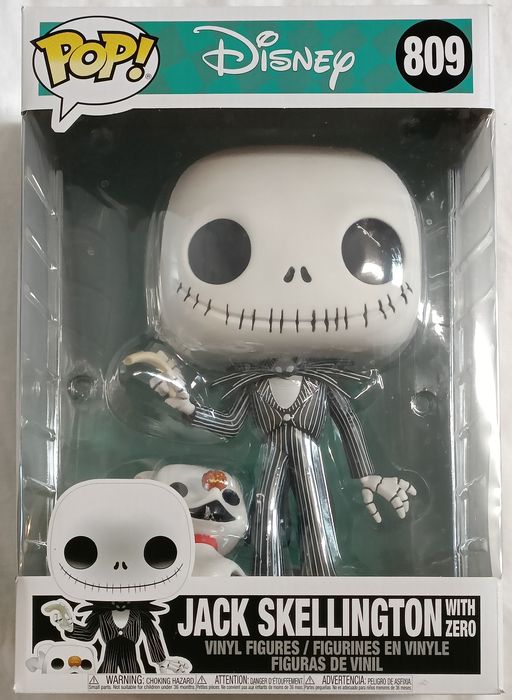 #809 Jack Skellington (with Zero) - 10 Inch - Disney Box Damaged Funko POP