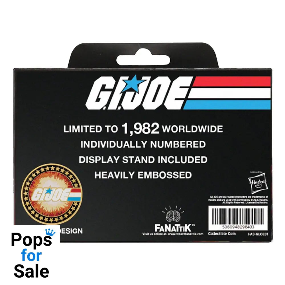 G.I. Joe Collectable Coin A Real American Hero 60th Anniversary 24k Gold Plated Limited Edition
