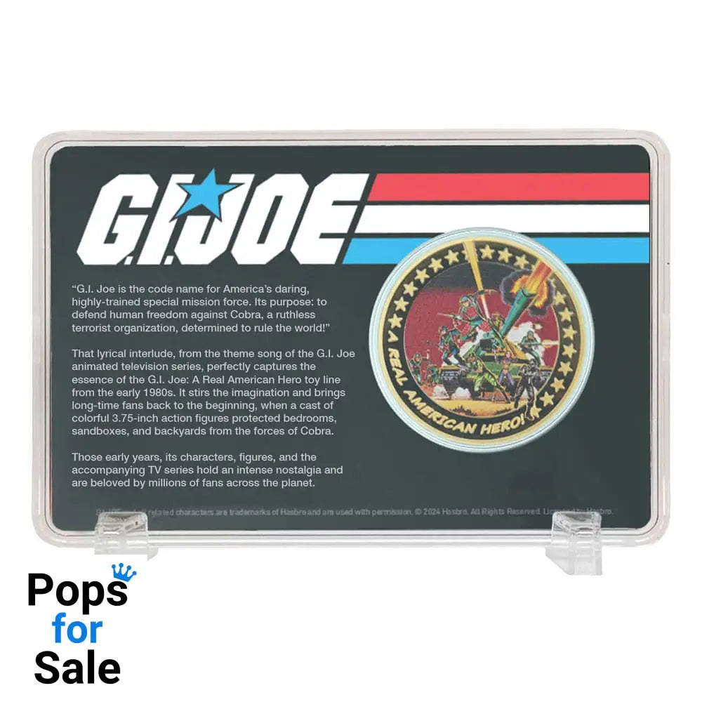 G.I. Joe Collectable Coin A Real American Hero 60th Anniversary 24k Gold Plated Limited Edition