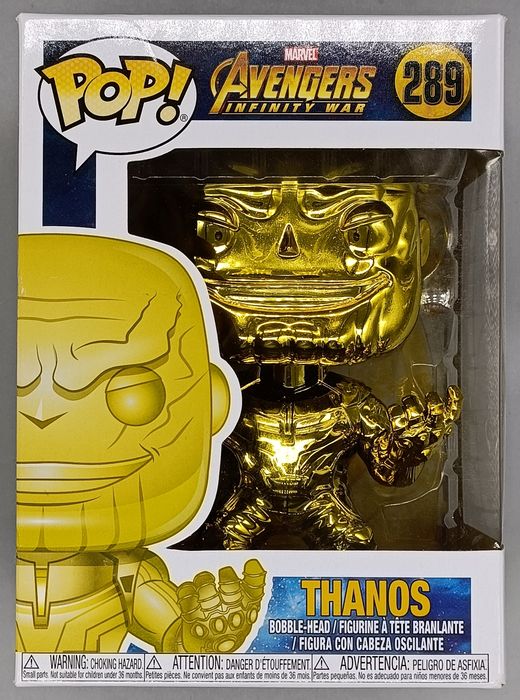 #289 Thanos (Yellow) Chrome Marvel Avengers Infinity Box Damaged Funko POP