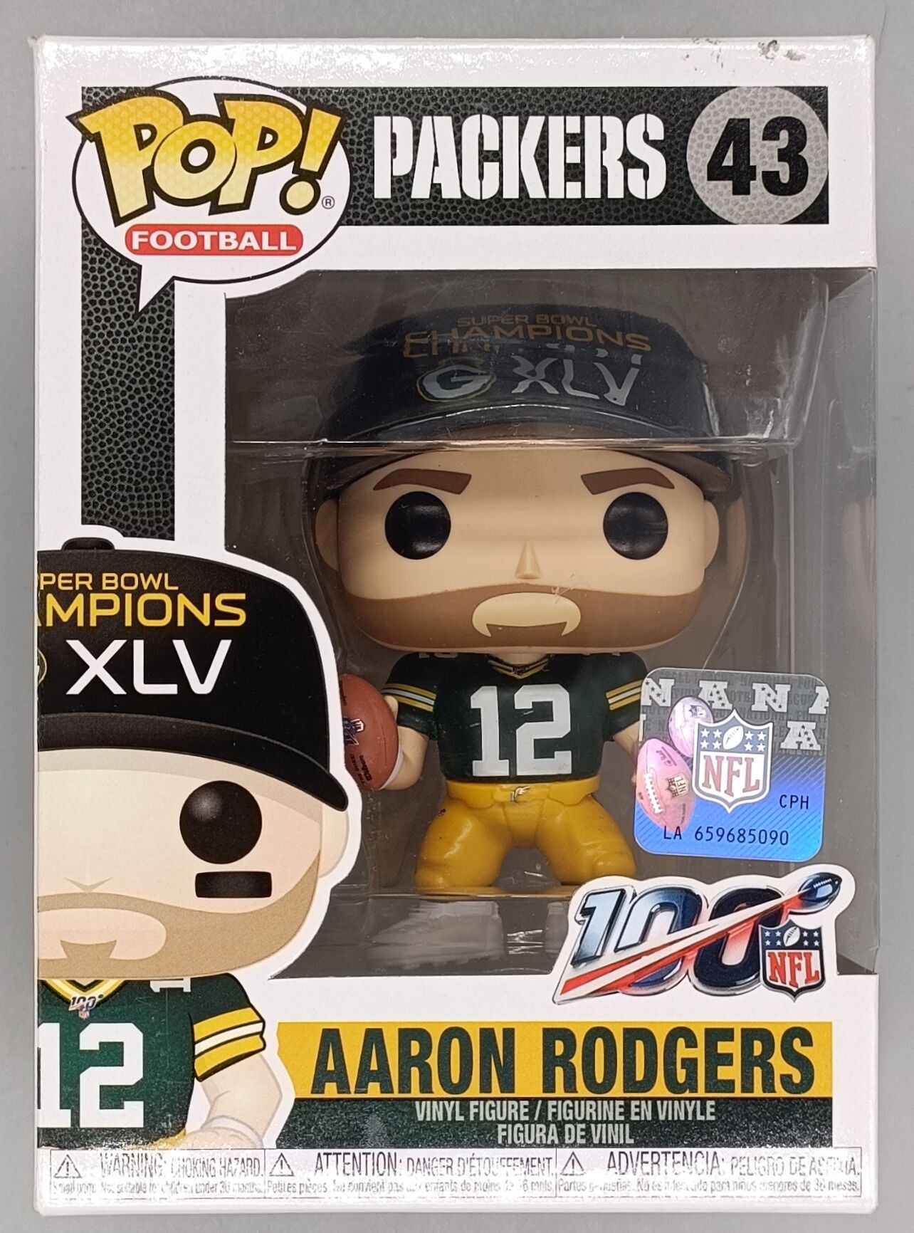43 Aaron Rodgers - Green Bay Packers SB Champion XLV Funko POP