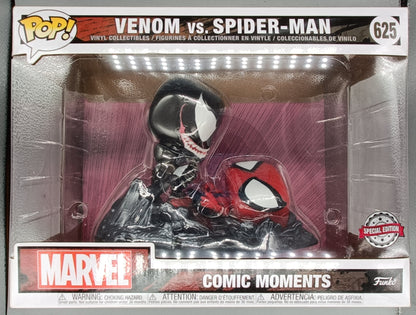 #625 Venom vs. SpiderMan Comic Moment Metallic Marvel Box Damaged Funko POP