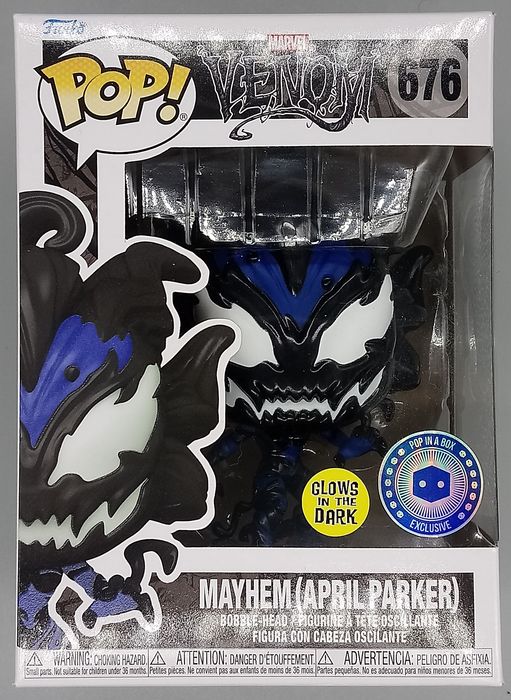 #676 Mayhem (April Parker) Glow - Marvel Venom - Box Damaged Funko POP