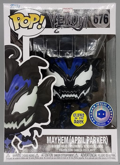 #676 Mayhem (April Parker) Glow - Marvel Venom - Box Damaged Funko POP
