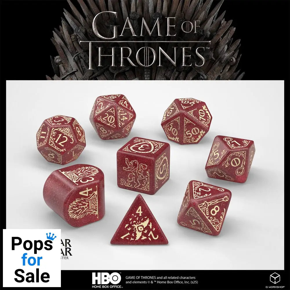 Game of Thrones Dice Set Lannister (8) Dice