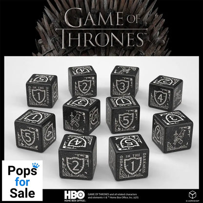 Game of Thrones Dice Set Night's Watch 10xD6 (10)