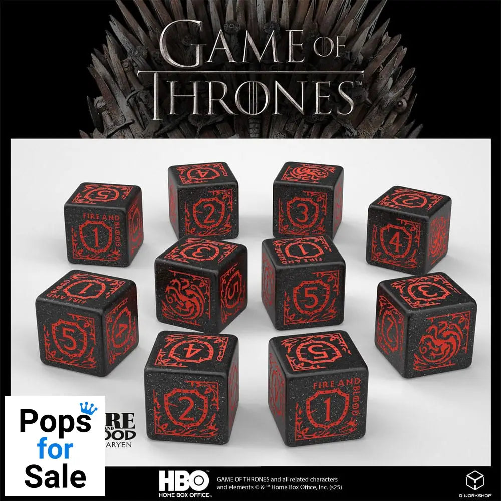 Game of Thrones Dice Set Targaryen 10xD6 (10)