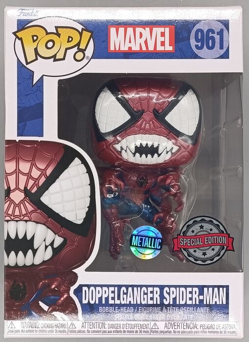 #961 Doppelganger SpiderMan Metallic - Marvel - Box Damaged Funko POP