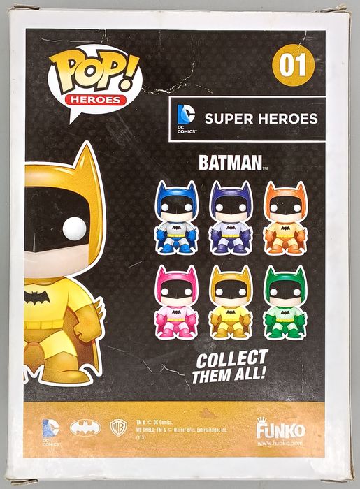 #01 Batman (Rainbow- Yellow) - DC Super Heroes - Box Damaged Funko POP