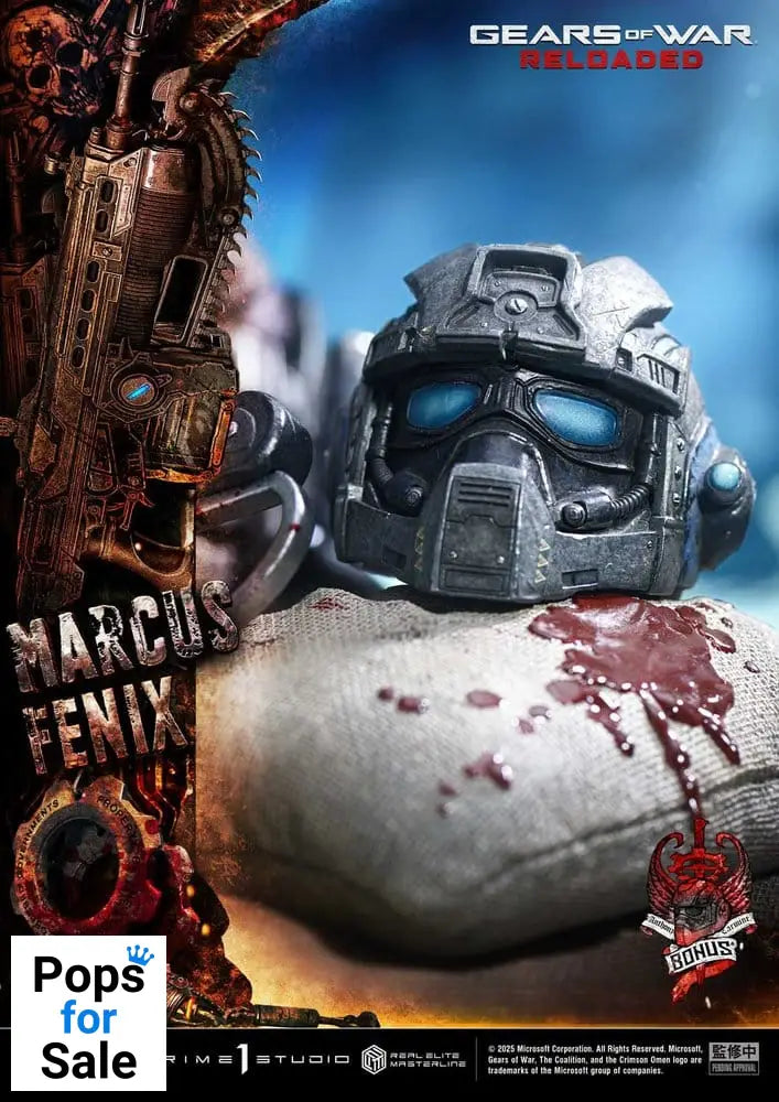 Gears of War: Reloaded Real Elite Masterline Series Statue 1/3 Marcus Fenix Ultimate Bonus Version 97 cm