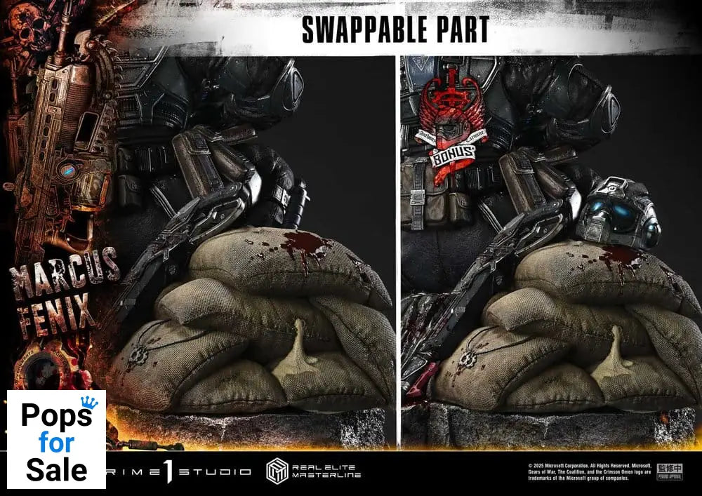 Gears of War: Reloaded Real Elite Masterline Series Statue 1/3 Marcus Fenix Ultimate Bonus Version 97 cm